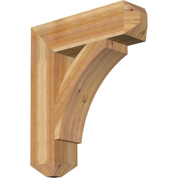 Ekena Millwork Thorton Craftsman Rough Sawn Bracket, Western Red Cedar, 6"W x 24"D x 28"H BKT06X24X28THR04RWR - main